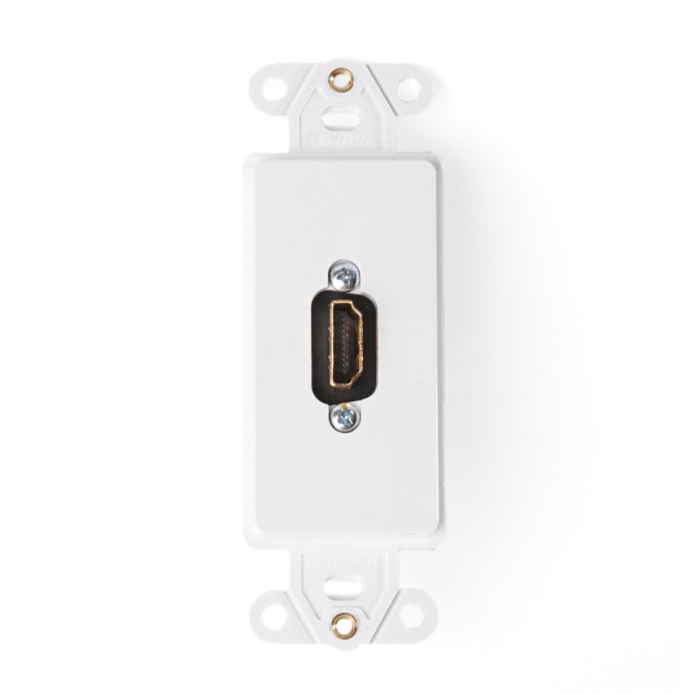 Leviton 41647 W Decora Insert Hdmi Wallplate, White 10 Ft