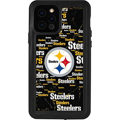 Skinit Waterproof Phone Case Compatible With Iphone 12 Pro   Officially Licensed Nfl Pittsburgh Steelers Black Blast Design