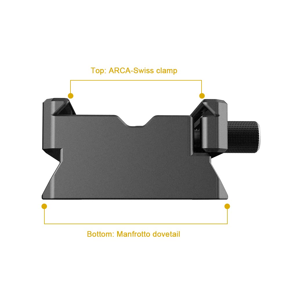 Niceyrig Quick Release Clamp For Arca Swiss Standard, With Bottom Plate For Manfrotto 577/501/504/701, Gimbal Tripod Switch Adap