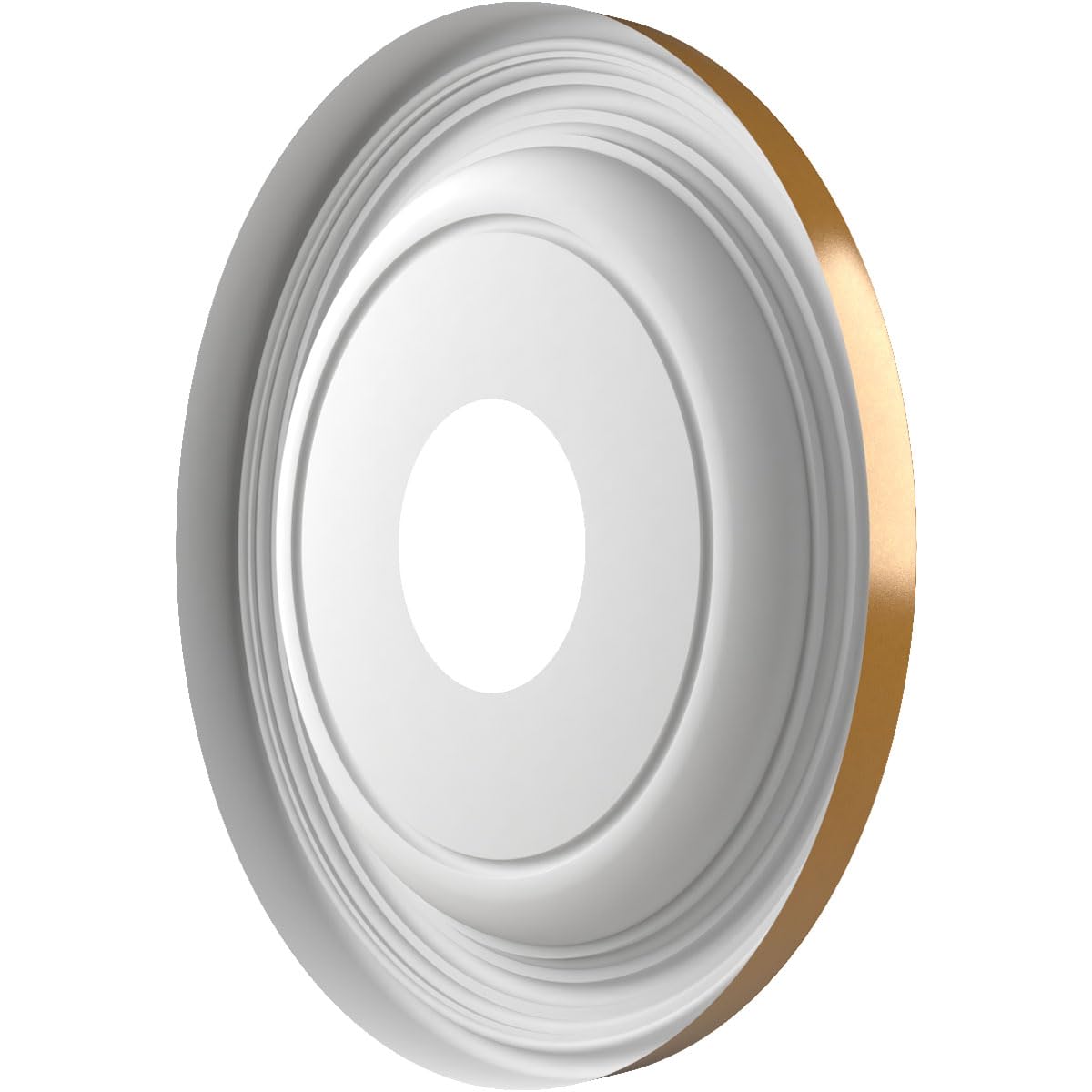 13Od X 3 1/2Id X 1 1/4P Traditional Thermoformed Pvc Ceiling Medallion (Fits Canopies Up To 7 1/2), Universal Aged Metallic Vint