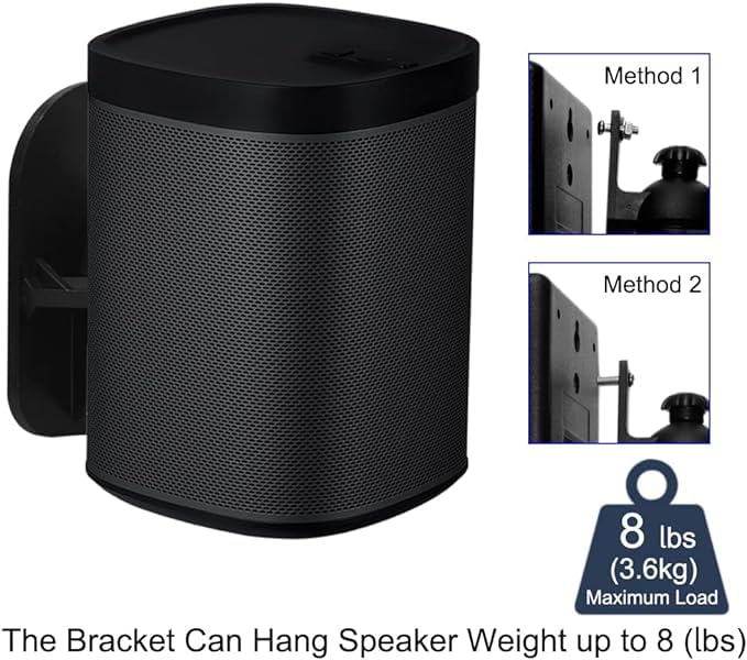 Saifsmart Adjustable Speaker Wall Mount Holder, Bookshelf Speaker Wall Mount Brackets, Surround Sound Speaker Mounts Capacity Up