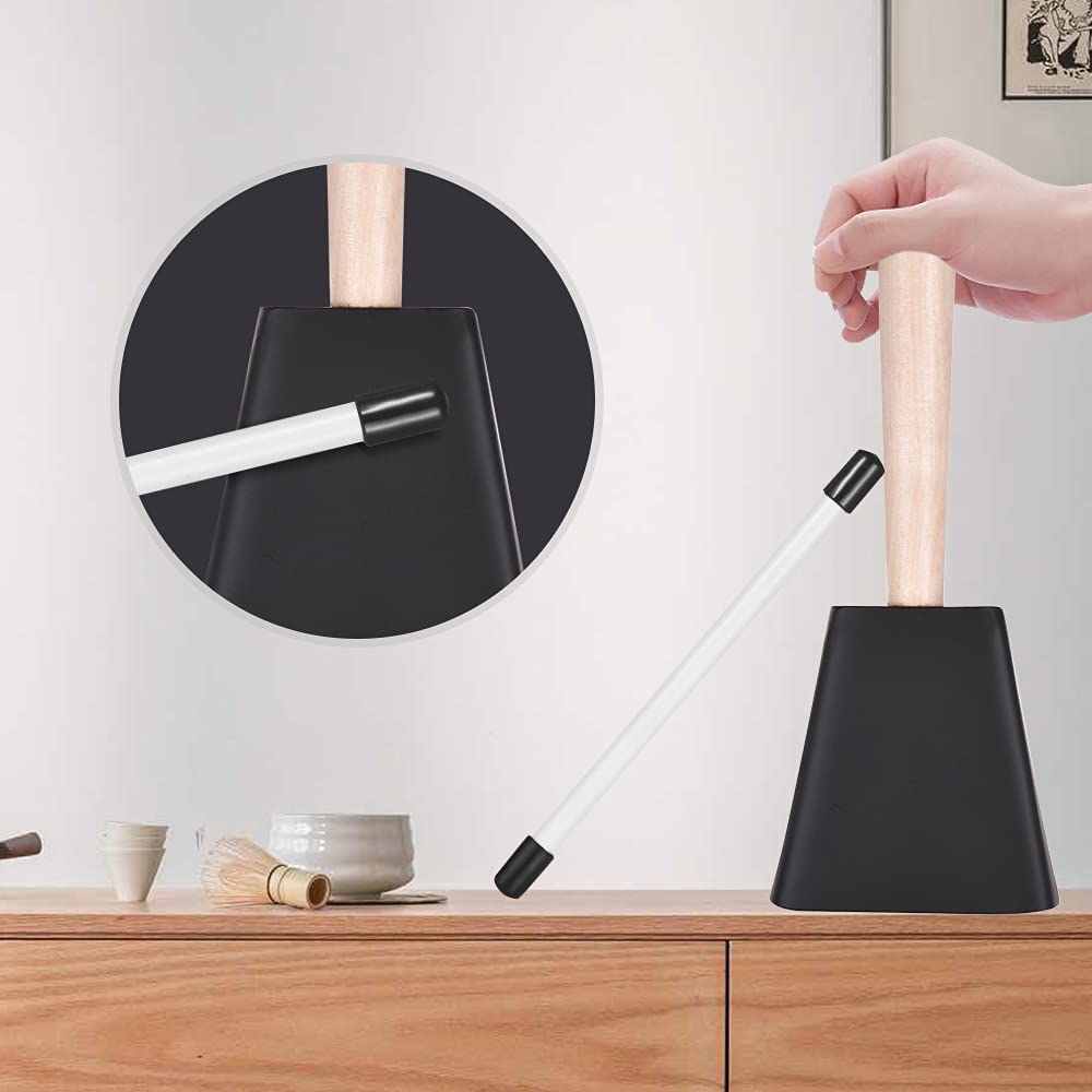 Professional Metal Cowbell With Wooden Handle Mallet Percussion Instrument