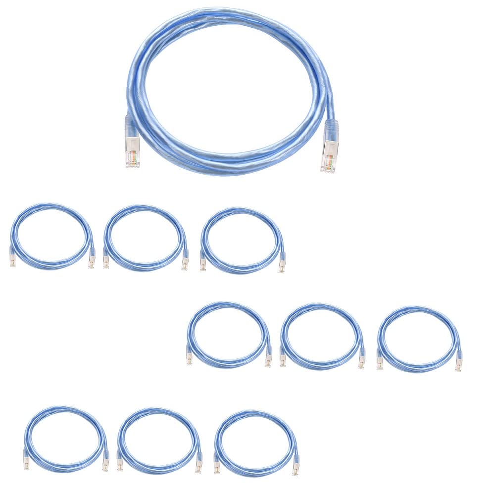 Beszin 10 Pack RJ11 15Ft Shielded Modem Cable