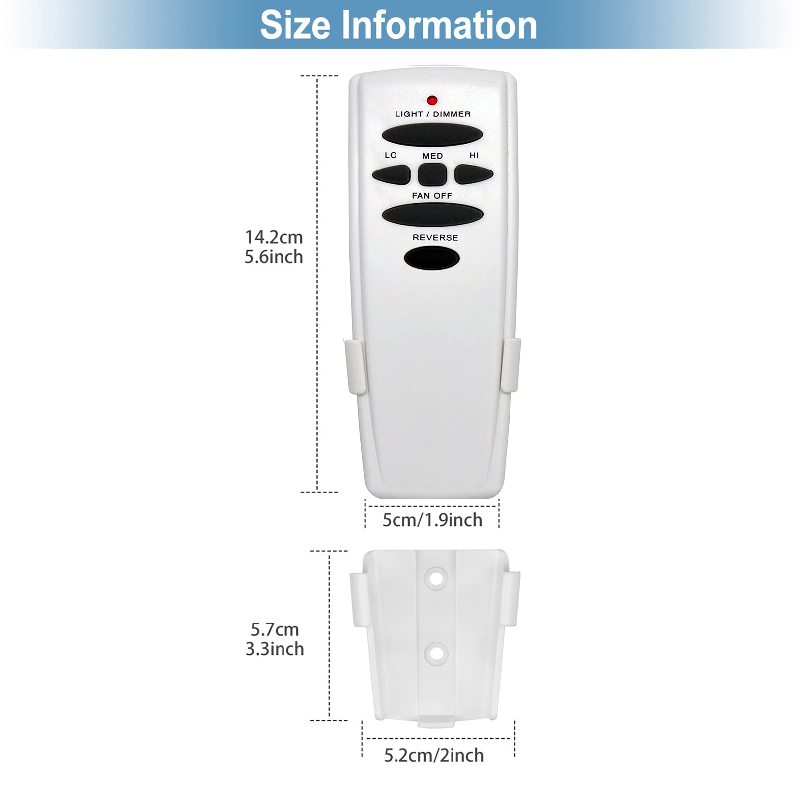 Hampton Bay Ceiling Fan Remote Replacement Uc7078T Fanhd L3H2003Fanhd Fanhd6 L3H2010Fanhd Rr7078Tr 7066Tx Uc7083T Uc7848T With R