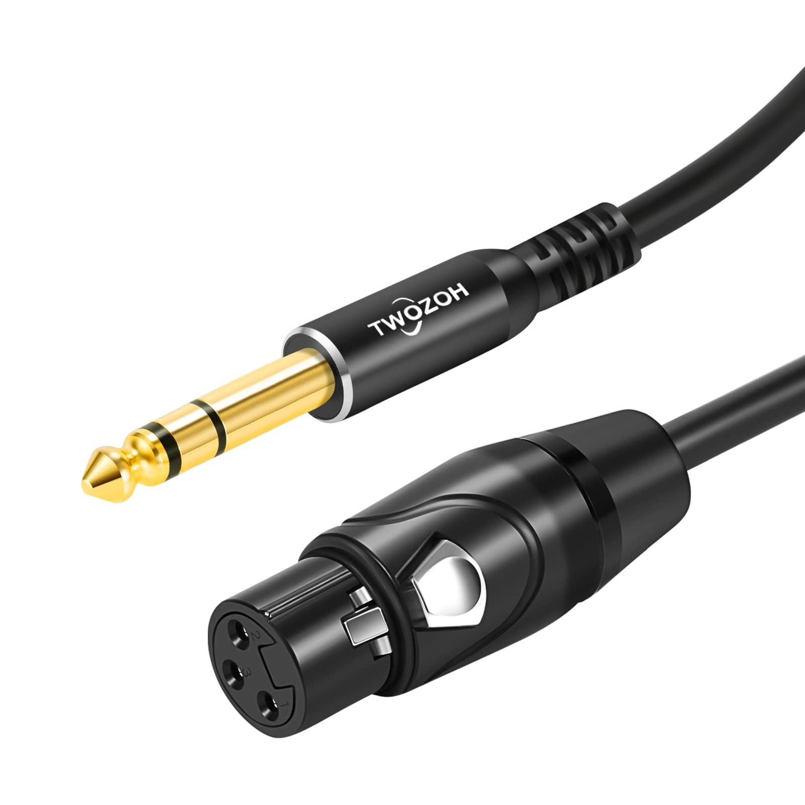 Twozoh Xlr Female To 1/4 Inch (6.35Mm) Trs Cable, Quarter Inch Jack Balanced To Xlr Microphone Cable 15Ft (Profesional/Hifi)