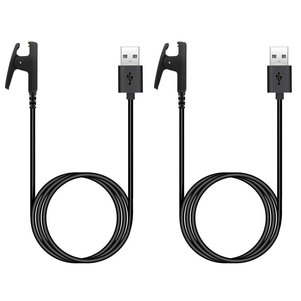Charger For Garmin Forerunner 35 230 235 630 645 735Xt, Approach S20 G10, Vivomove Hr, Lily, Replacement Charging Cable Clip Dat