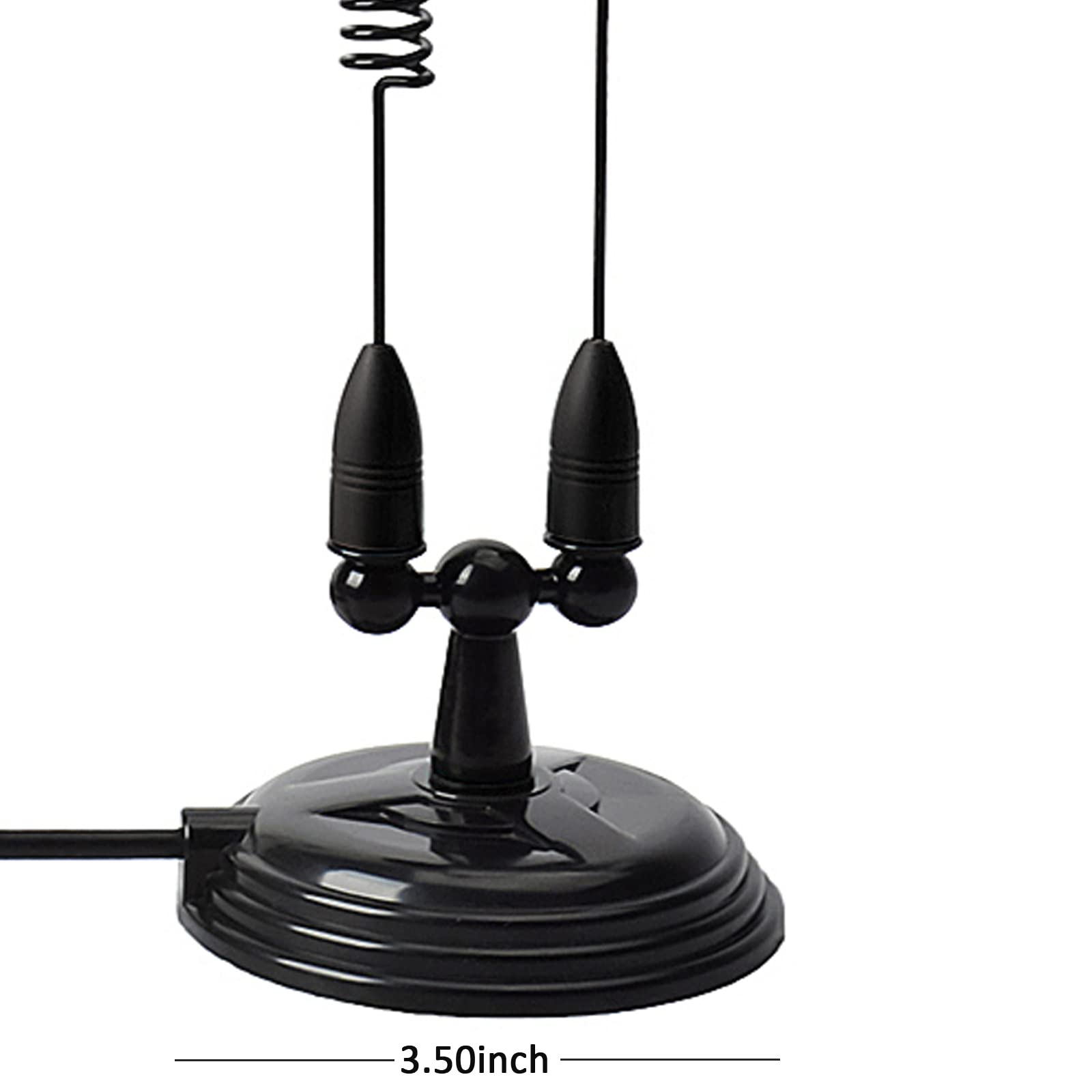 Hys Amateur Dual Band Vhf & Uhf Magnet Base Antenna For 2M/70Cm Motorola Mobile Ham Radios & Repeaters With 3.5Inchs Magnetic Mo