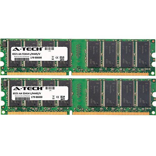 2GB KIT (2 x 1GB) for AsRock G Series PRO (DDR1). DIMM DDR Non-ECC PC3200 400MHz RAM Memory. Genuine A-Tech Brand.
