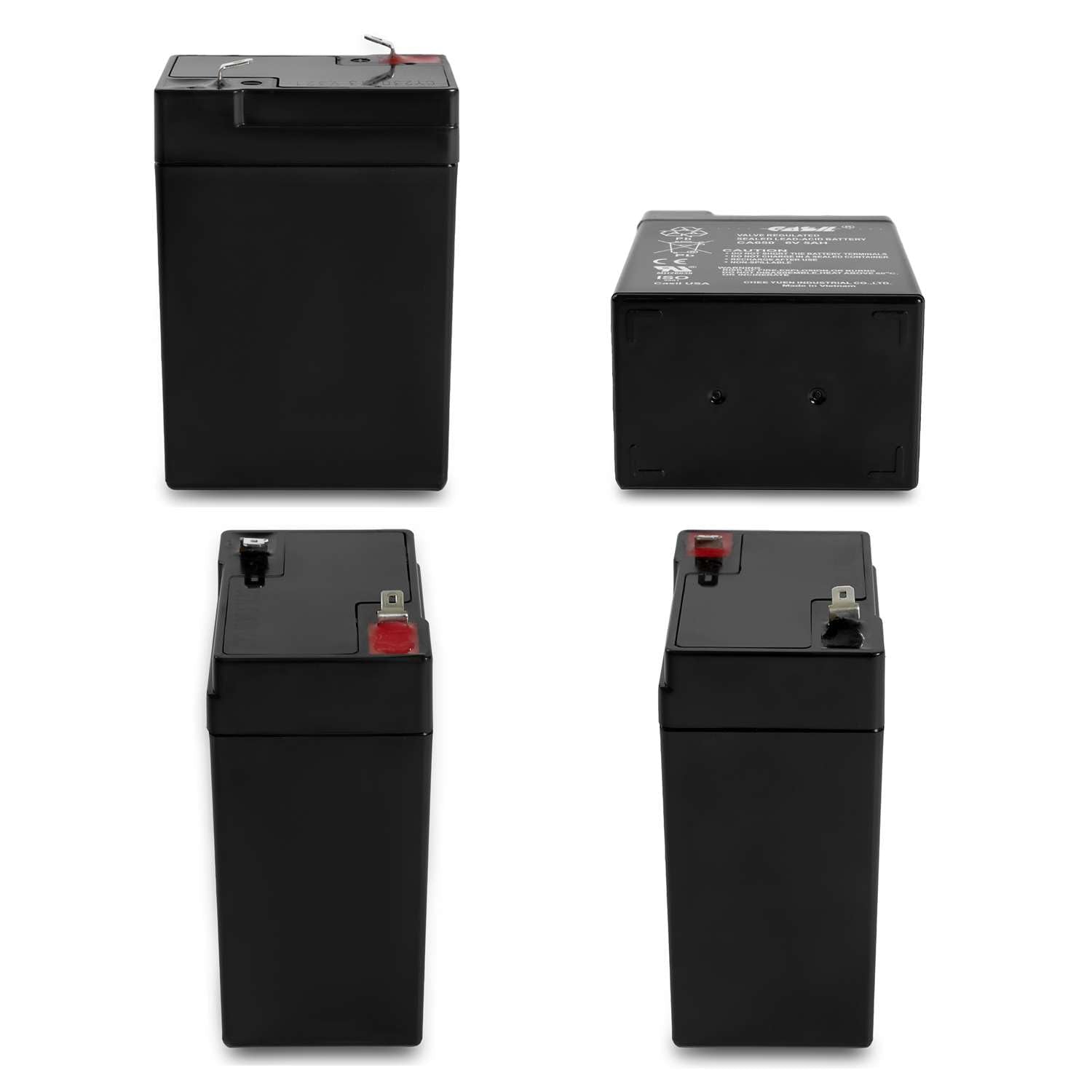 Casil 6V 5Ah Battery Agm Sla Rechargeable Battery Replaces 6V 4.5 Ah Rechargeable Battery, 6V Battery For Ride On Toys, Emergenc