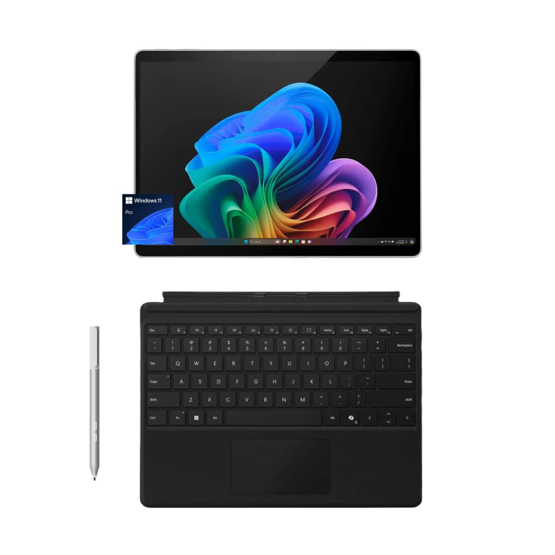 Microsoft Surface Pro 11 Bundle, 2 In 1 Tablet With Pro Keyboard And Surface Pen, Copilot+ Pc, 13'' Touchscreen Oled, Snapdragon