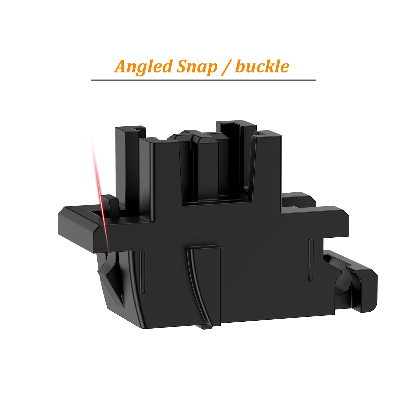 Durock Plate Mount Stabilizer V3, Innovative Pre Clipped Stem For Minimum Wire Wobble 2U 6.25U 7U Keyboard Stabilizers (V3 Nero