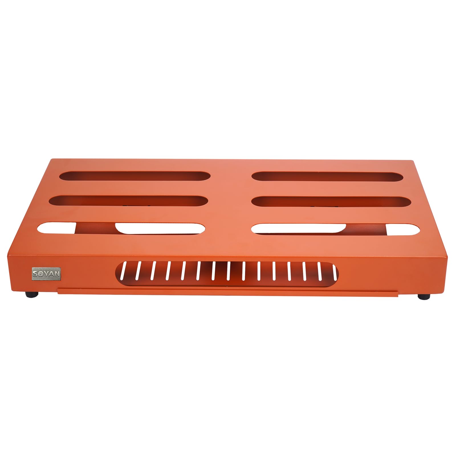 Soyan 22 X 12.5 Large Guitar Pedal Board With Power Supply Cradle, Carry Bag Included, Inspiring Orange (Spb-22Or)