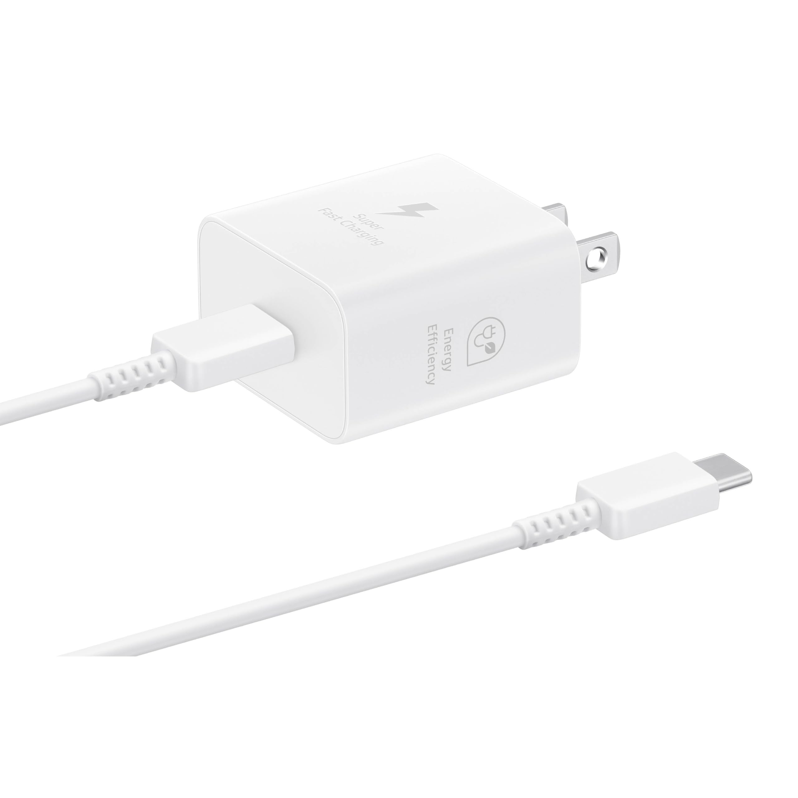 25W Travel Adapter With Cable - White