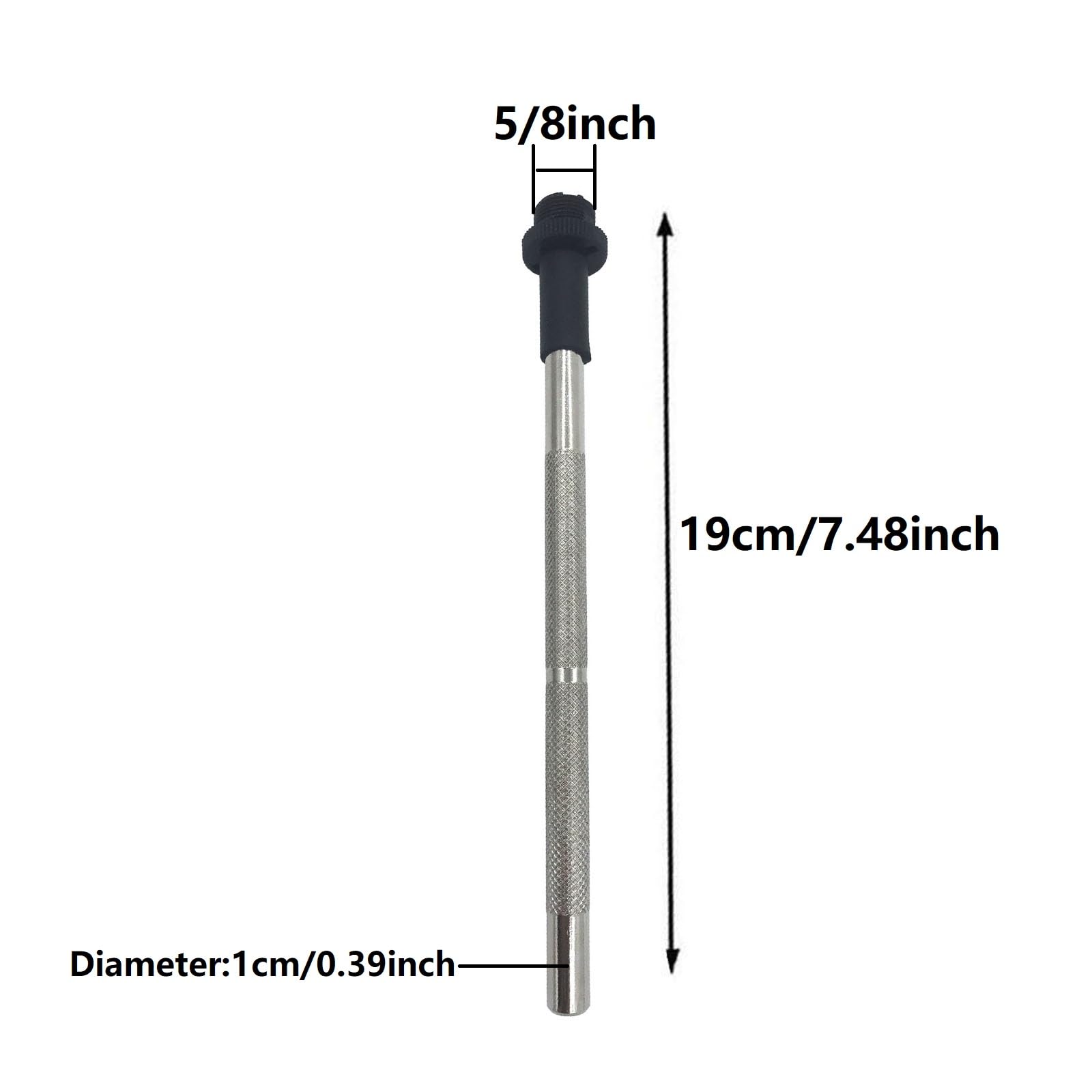 Tuoren Percussion Rod With 5/8 Inch Thread Microphone Connector, Mic Mount Holder Arm Attachment For Drum Set Cymbal Stand Mount
