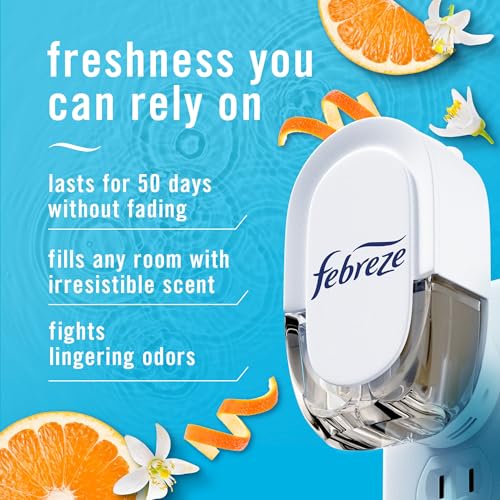 Febreze Odor Fighting Fade Defy Plug Air Freshener, Refresh And Energize, Soothe And Restore, Pack Of 4 (2 Of Each), .79 Fl. Oz.