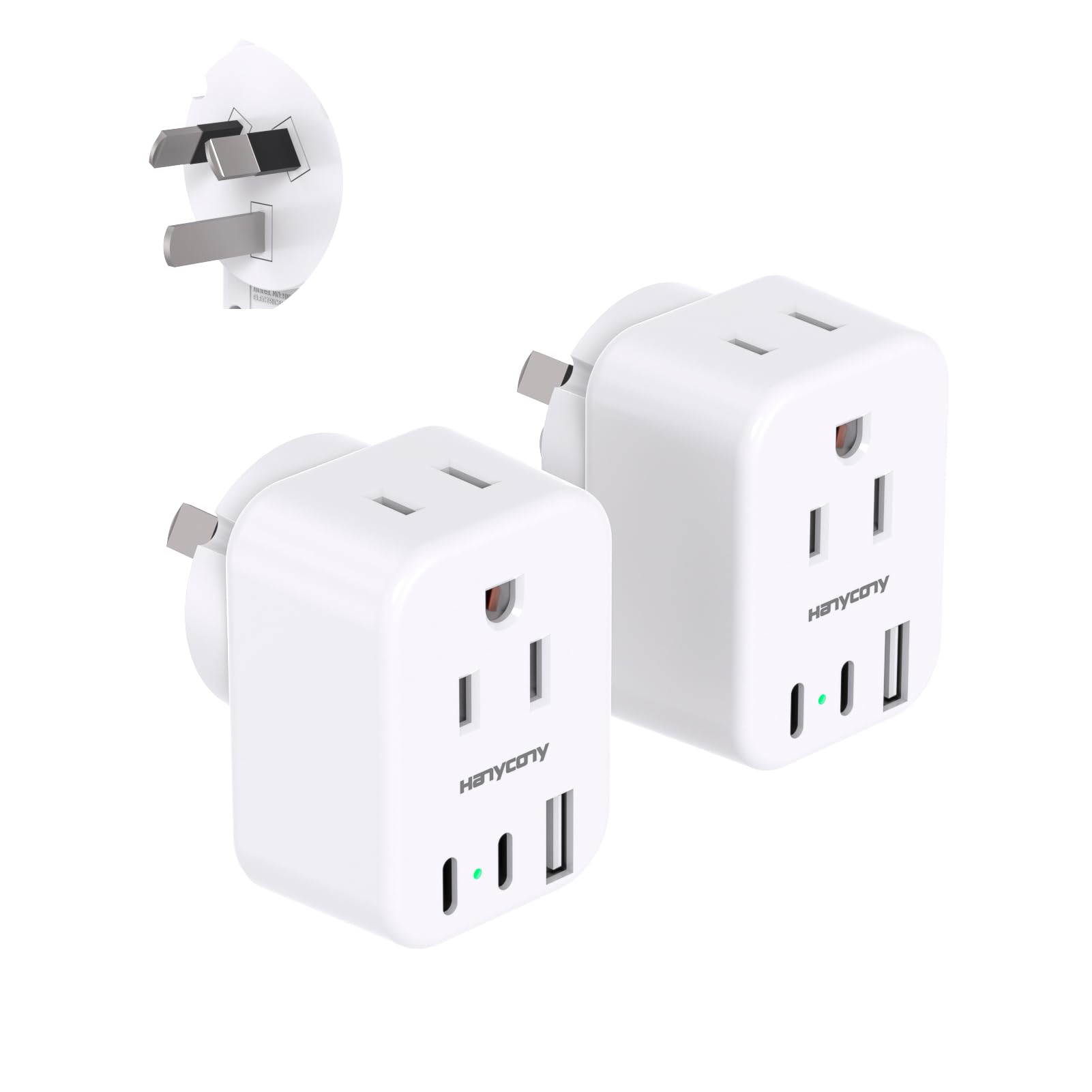 Us To Australia New Zealand Power Plug Adapter, Australia Travel Adapter With 2 Outlets 3 Usb Ports(2 Usb C), Type I Plug Adapte
