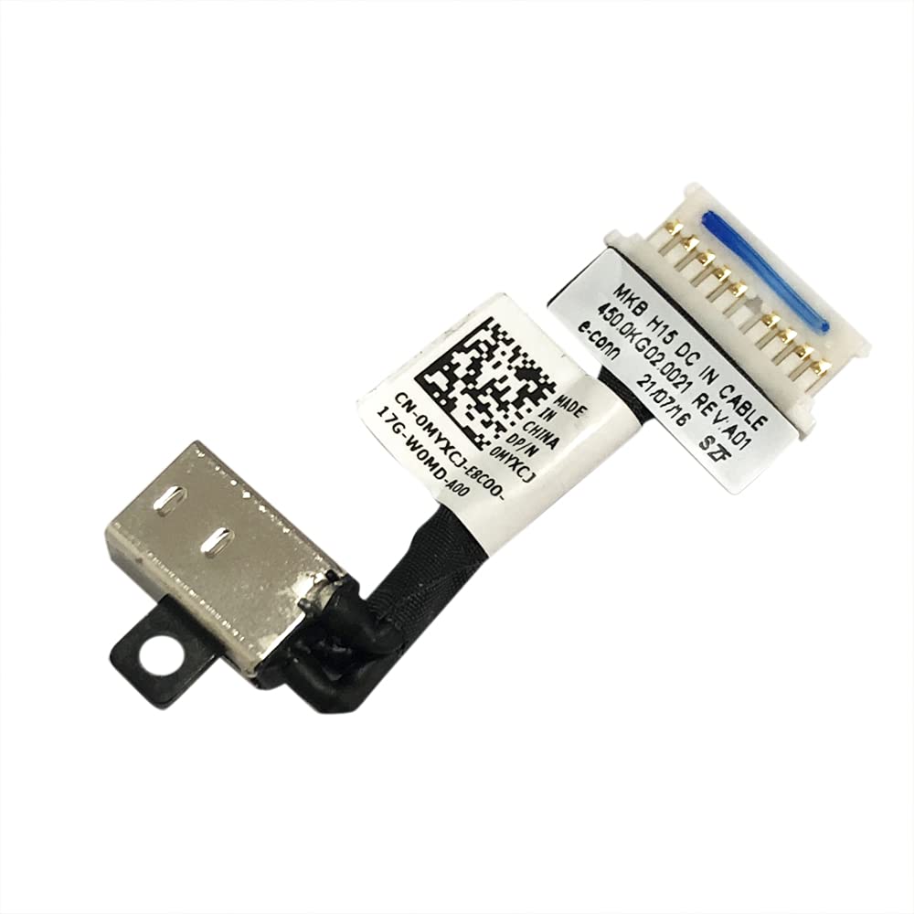 Zahara Dc Power Jack Cable Charging Port Connector Plug Replacement For Dell Inspiron 7501 7500 7590 / Vostro 7500 7501 0Myxcj M