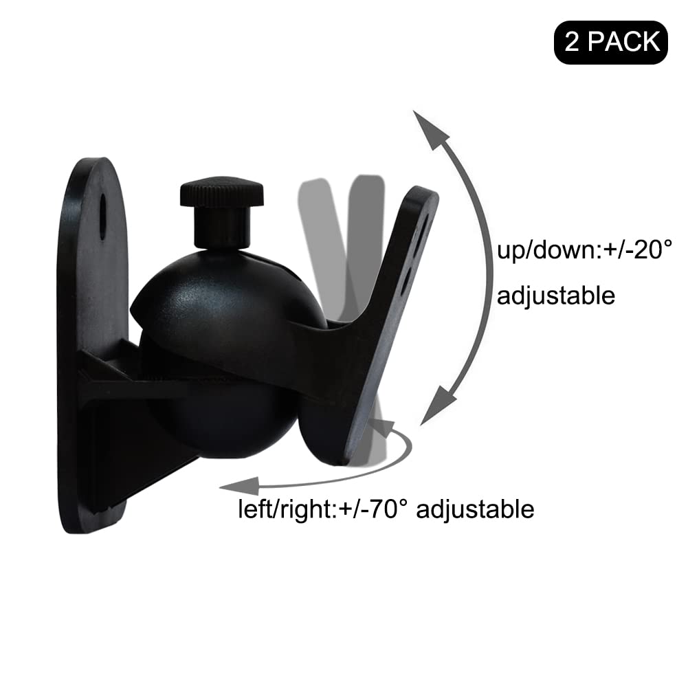 Bealuffe Speaker Wall Mount Brackets, Universal Mount For Surround Sound Speakers, Satellite Speaker Wall Mounting Brackets For