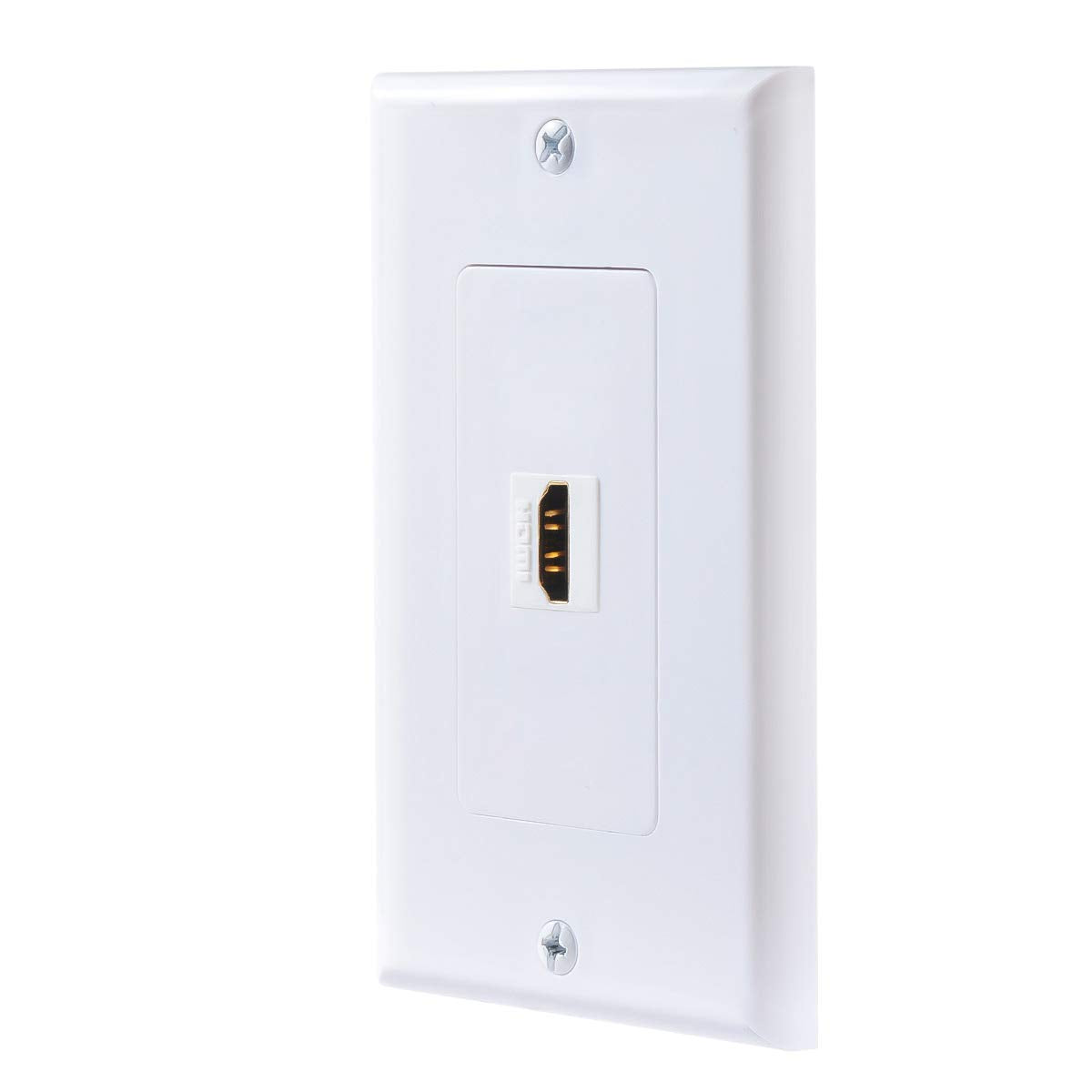 Teninyu Single Hdmi Wall Plate, Hdmi Socket Plug Insert Jack Outlet Panel Mount Support 4K 60Hz Hdr 1080P 3D Ethernet Built In H