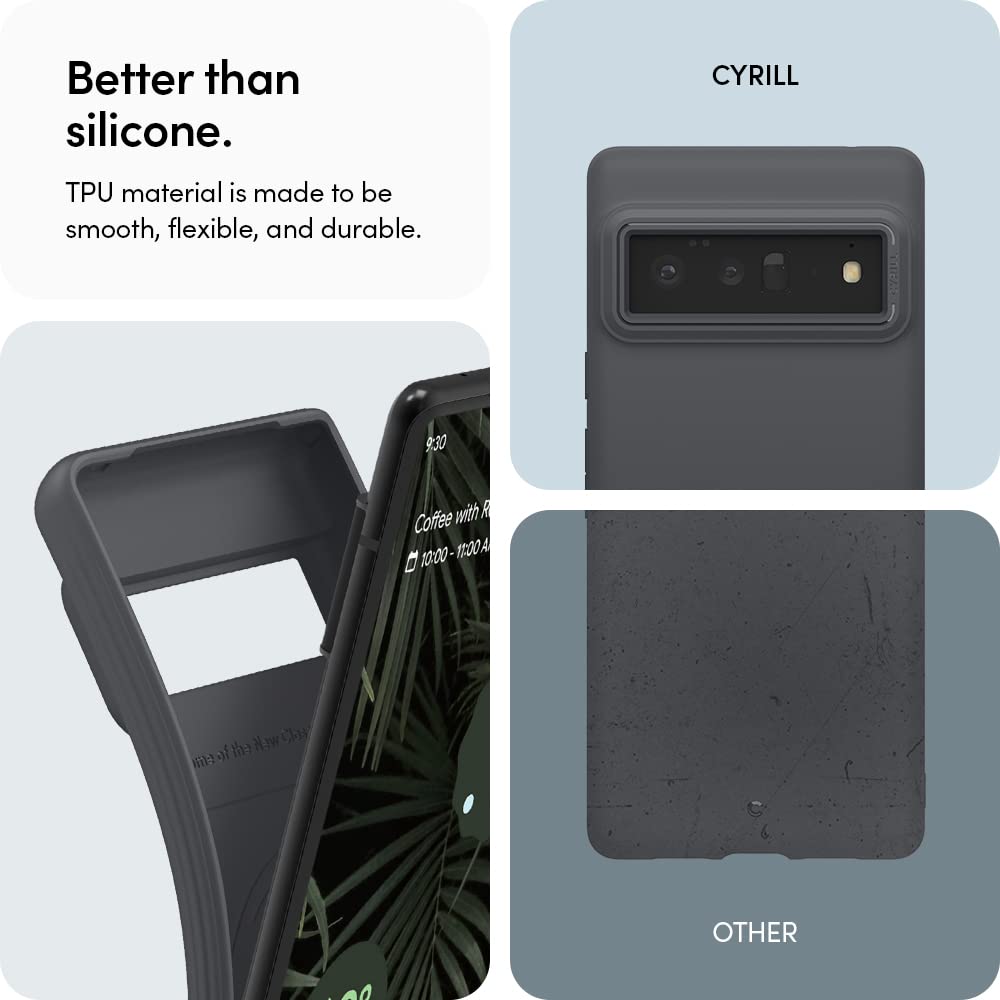 Cyrill Stone Compatible With Google Pixel 6 Pro Case (2021), Slim Protective Tpu With Smooth, Anti Scratch Feel   Dusk