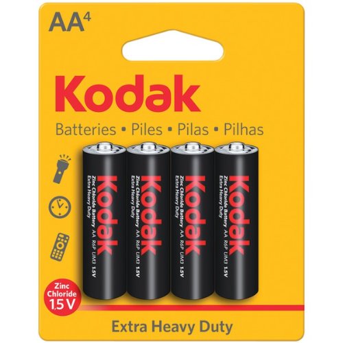 Kdkpkaahz4   Kodak Kaahz 4 30452862 Extra Heavy Duty Carbon Zinc Batteries (Aa; 4 Pk)
