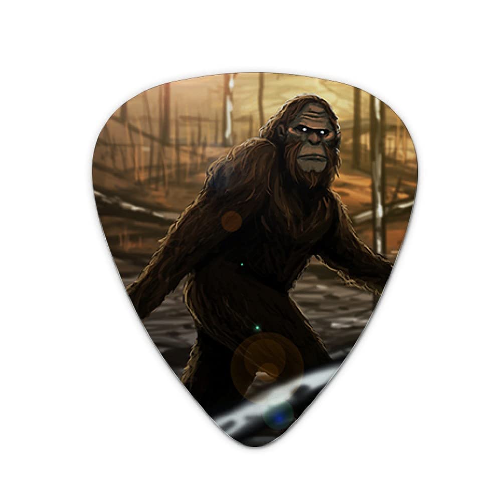 Bigfoot Sasquatch Walking In The Woods Novelty Guitar Picks Medium Gauge   Set Of 6