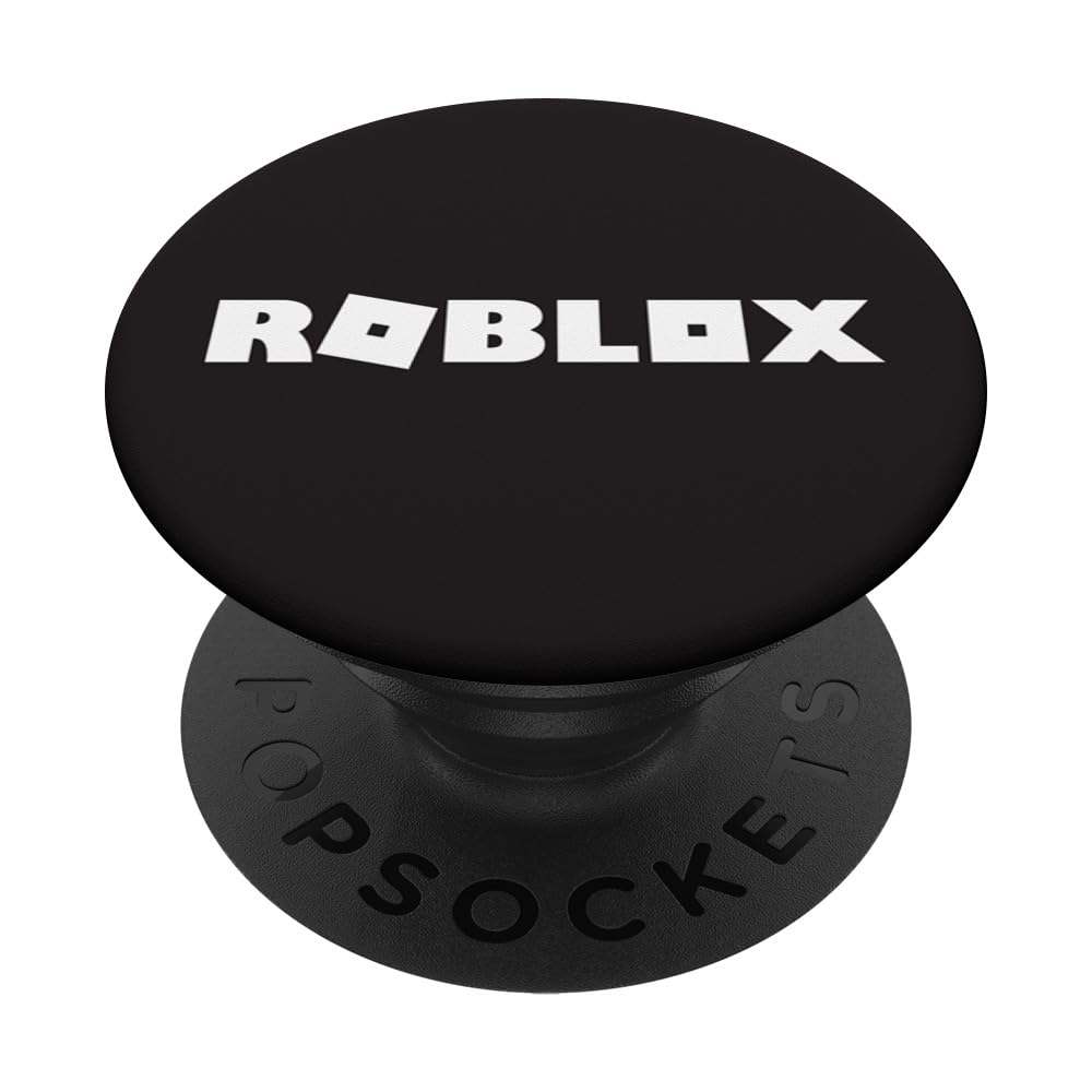 Roblox Logo, Black & White PopSockets Stand for Smartphones & Tablets PopSockets PopGrip: Swappable Grip for Phones & Tablets Po