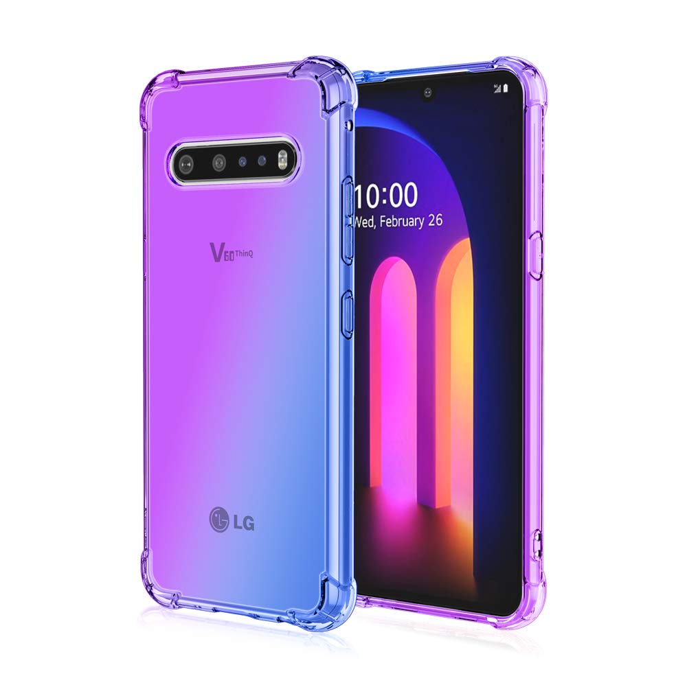 Starhemei Compatible For Lg V60 Thinq Case, Soft Tpu Shock Absorption Flexible Gasbag Protection Case Cover For Lg V60 Thinq (Pu