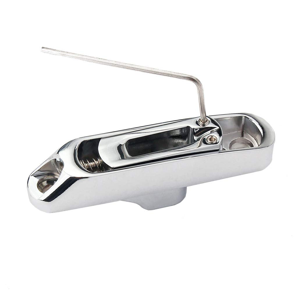 Jd Moon 4 Or 5 String Bridge Saddles Heavy Duty Individual Bass Bridge Tailpiece (Chrome 5Pcs)