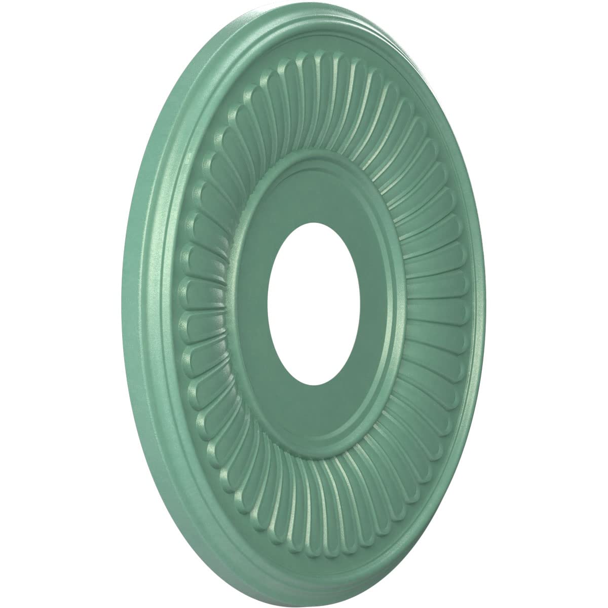 Ekena Millwork Cmp13Befsm Berkshire Thermoformed Pvc Ceiling Medallion (Fits Canopies Up To 5 3/4), 13Od X 3 1/2Id X 3/4P, Unive