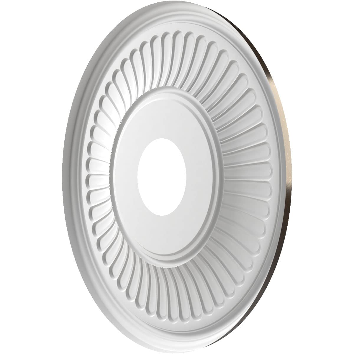 Ekena Millwork Cmp16Beeru Berkshire Thermoformed Pvc Ceiling Medallion (Fits Canopies Up To 7), 16Od X 3 1/2Id X 1P, Universal M