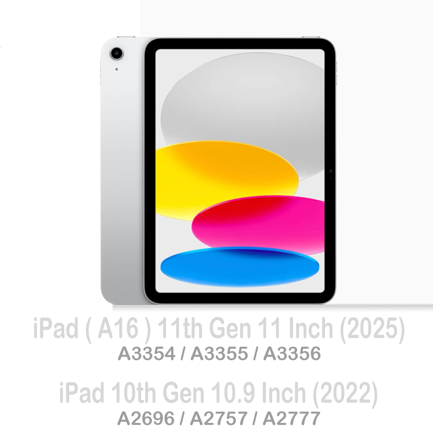 Feams For Ipad (A16) 11Th Generation 11 Inch 2025, Ipad 10Th Generation Case 10.9 Inch 2022, Slim Ipad A16 Case Clear Back Cover