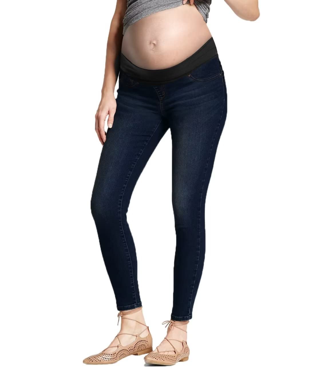 Super Comfy Stretch Womens Skinny Maternity Jeans Pm5486Sx Rinse Wash 2X