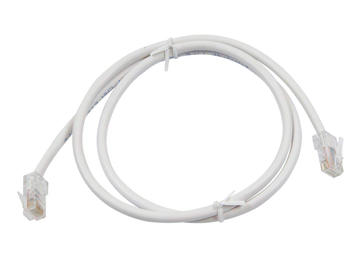 Monoprice Cat5E 3Ft White Patch Cable Utp 24Awg 350Mhz Pure Bare Copper Rj45 Zeroboot Series Ethernet Cable