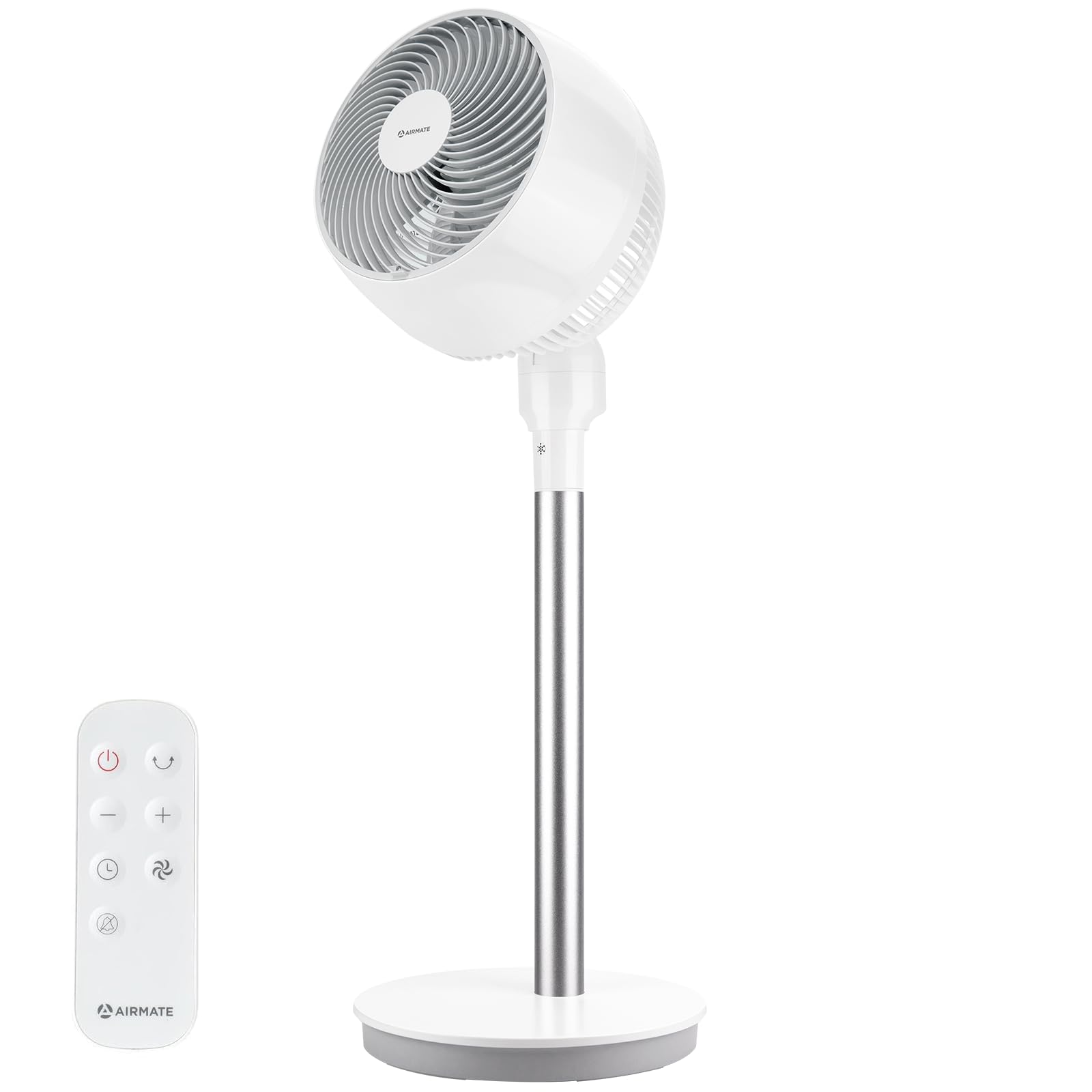 Airmate Air Circulator Fan With Remote,Oscillating Fans For Indoors Turbo Silence, Pedestal Fan, Quiet Cooling Fan With 4 Modes