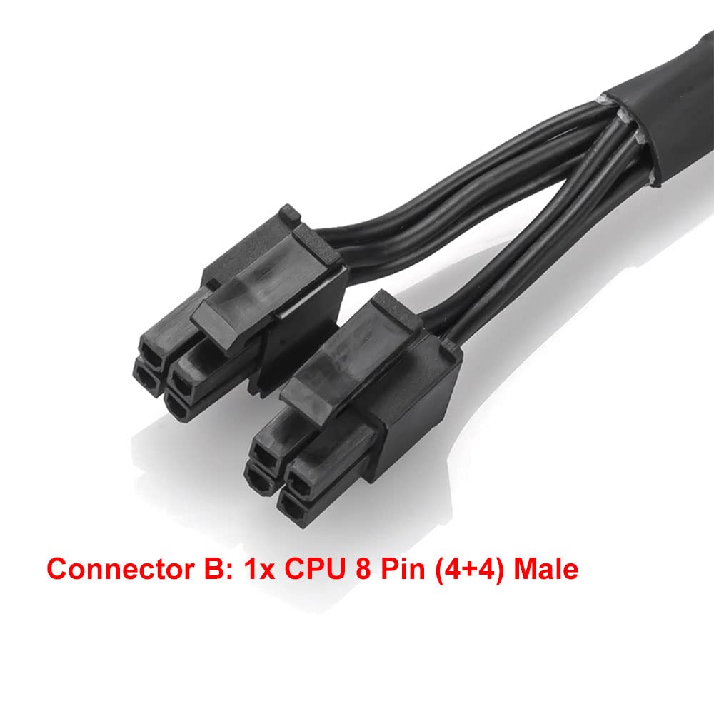 Owltree Braided Atx Cpu Power Cable 8 Pin Male To Cpu 8 Pin 4 Pin Male (4+4 Detachable) Motherboard Power Adapter Cable Eps 12V