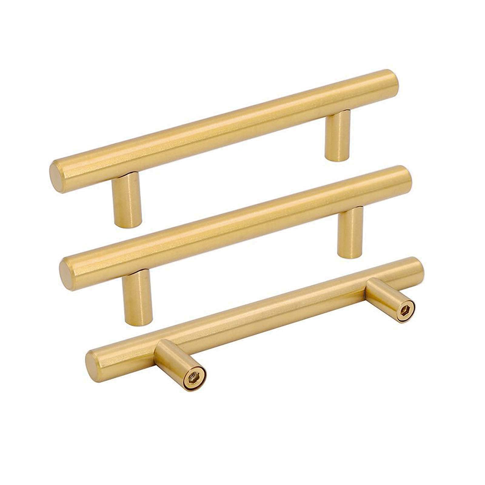 Goldenwarm 50 Pack Brushed Gold Cabinet Handles 3 34In Drawer Pulls Brass Kitchen Cabinet Hardware 96Mm Centers   Ls201Gd96 Kitc