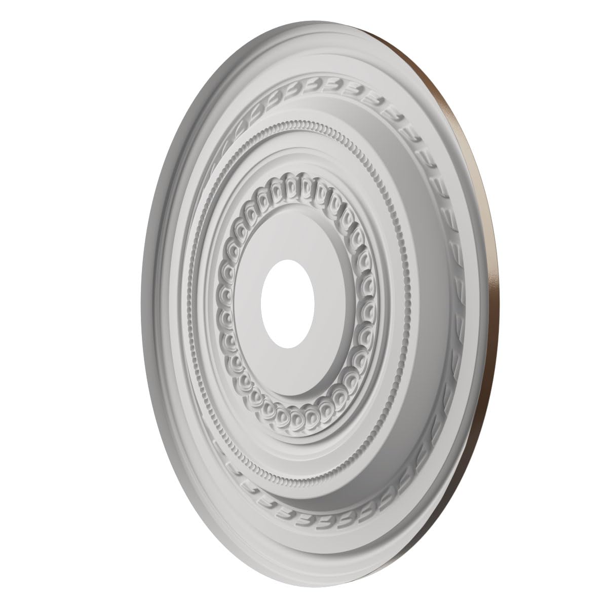 22Od X 3 1/2Id X 1P Cole Thermoformed Pvc Ceiling Medallion (Fits Canopies Up To 6), Metallic Copper