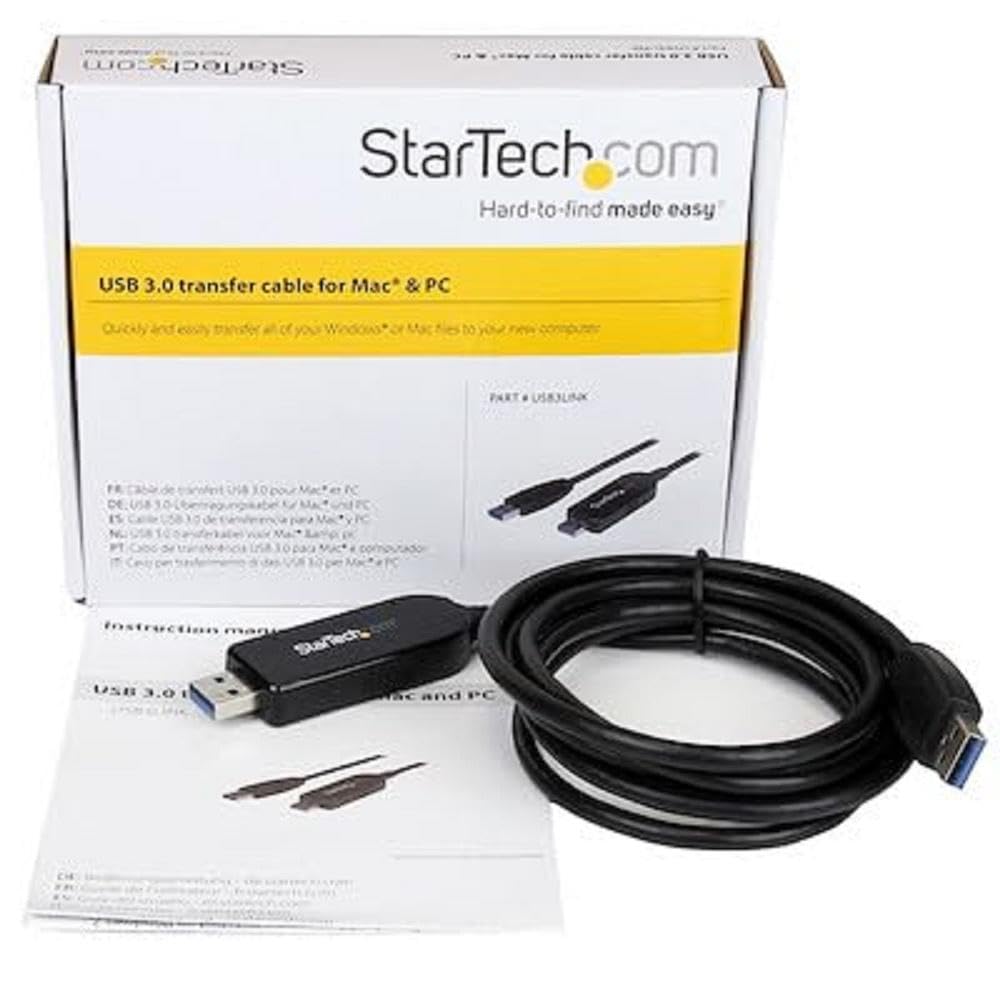 Startech.Com Usb 3.0 Data Transfer Cable For Mac And Windows, Fast Usb Transfer Cable For Easy Upgrades, 2M (6Ft) (Usb3Link)