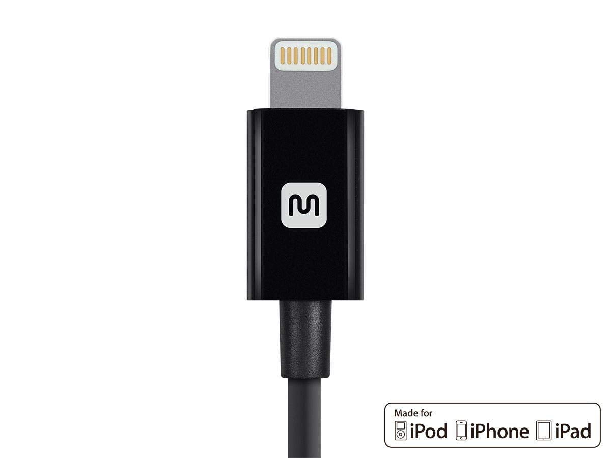 Monoprice Lightning To Usb Type A Charging Cable   Apple Mfi Certified, 10 Feet, Black   Essential Series