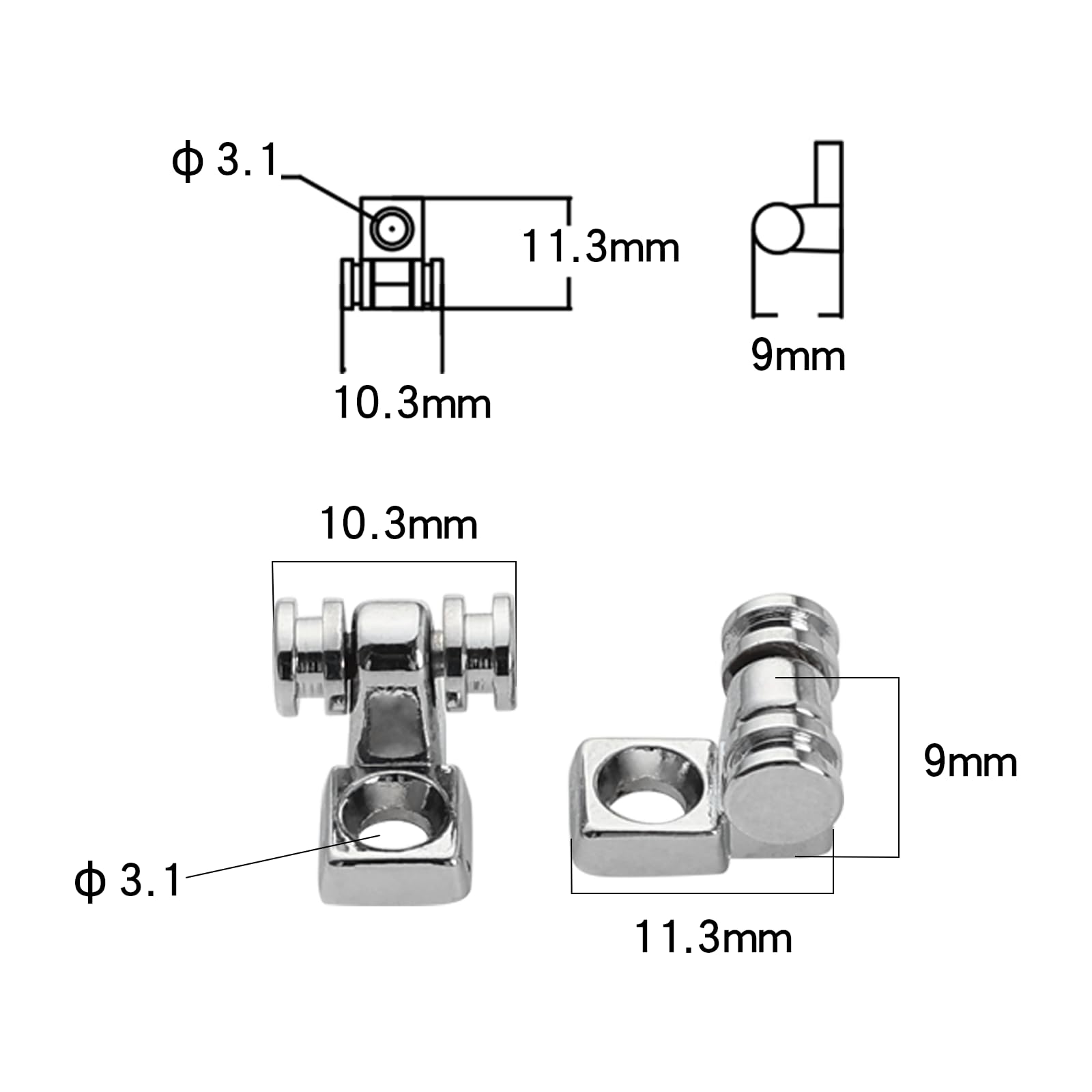 Ovsal 2 Pcs String Retainer Stainless Steel Roller String Trees For Electric Guitar Roller String Guides Compatible With Strat T
