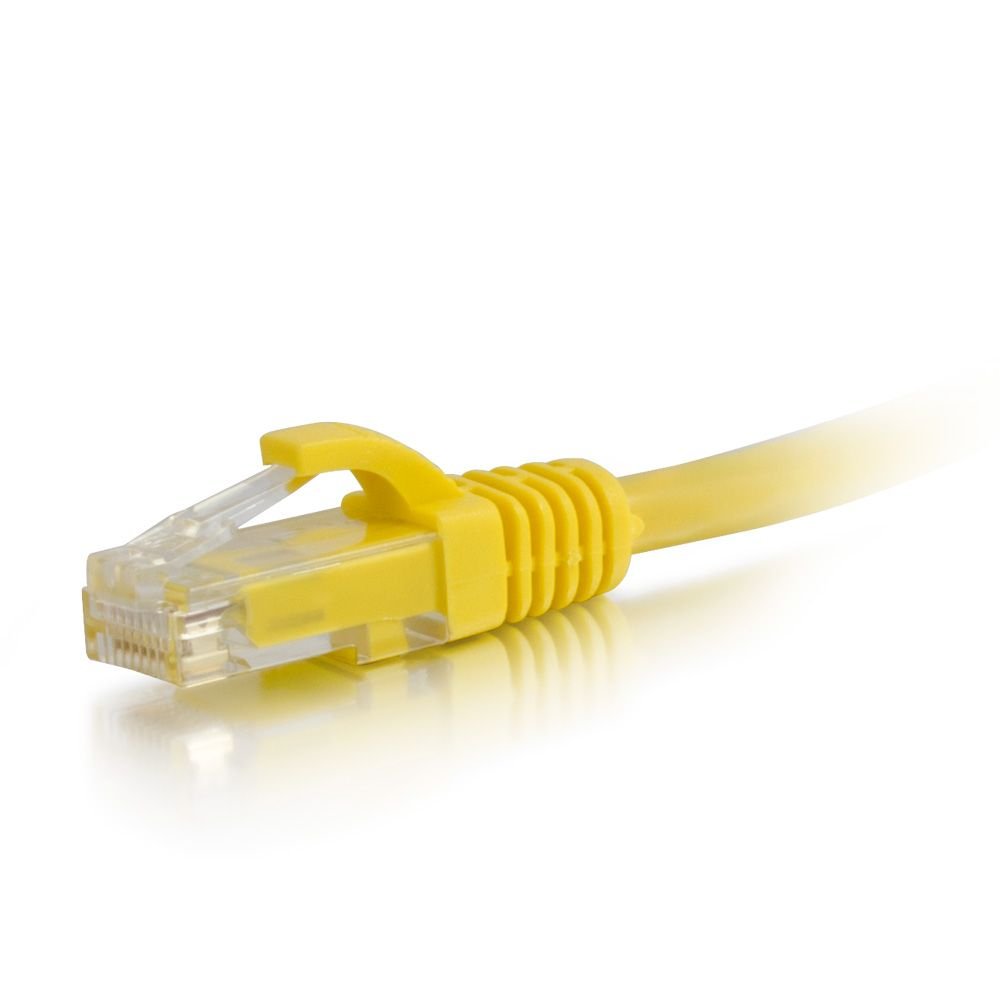 C2G Legrand Cat5E Ethernet Cable, Snagless Unshielded Cat5E Patch Cable, 10 Foot Snagless Utp Ethernet Cable, Yellow Ethernet Ne