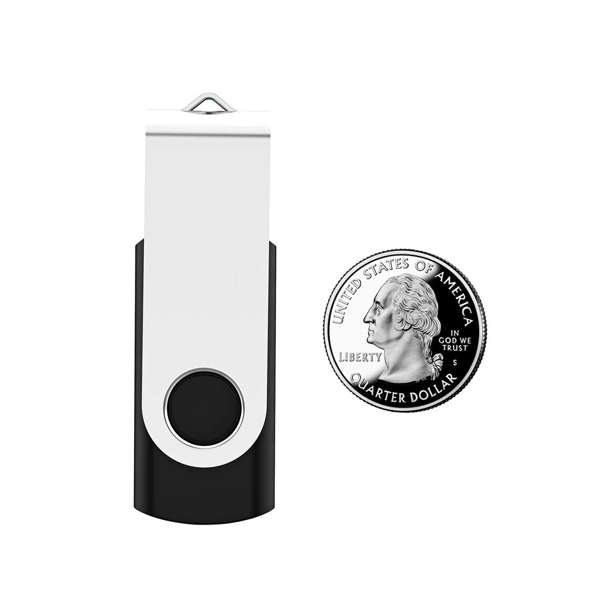 Maspen Usb Flash Drive 64 Gb, Usb 2.0 Thumb Drive Memory Stick Swivel Zip Drive Jumpdrive (64Gb,Black)