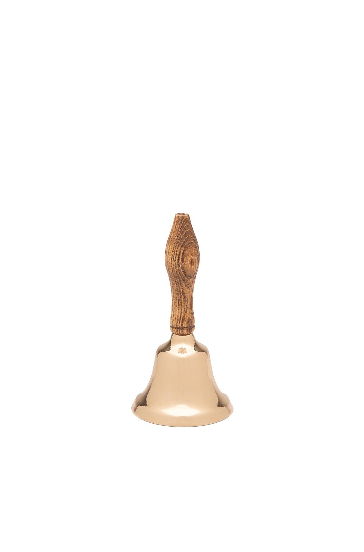 Bevin Bells Solid Brass Hand Bell | 2Hb | New England Hardwood Handle | Elegant Hand Call Bell | Noise Makers | Loud Brass Bells