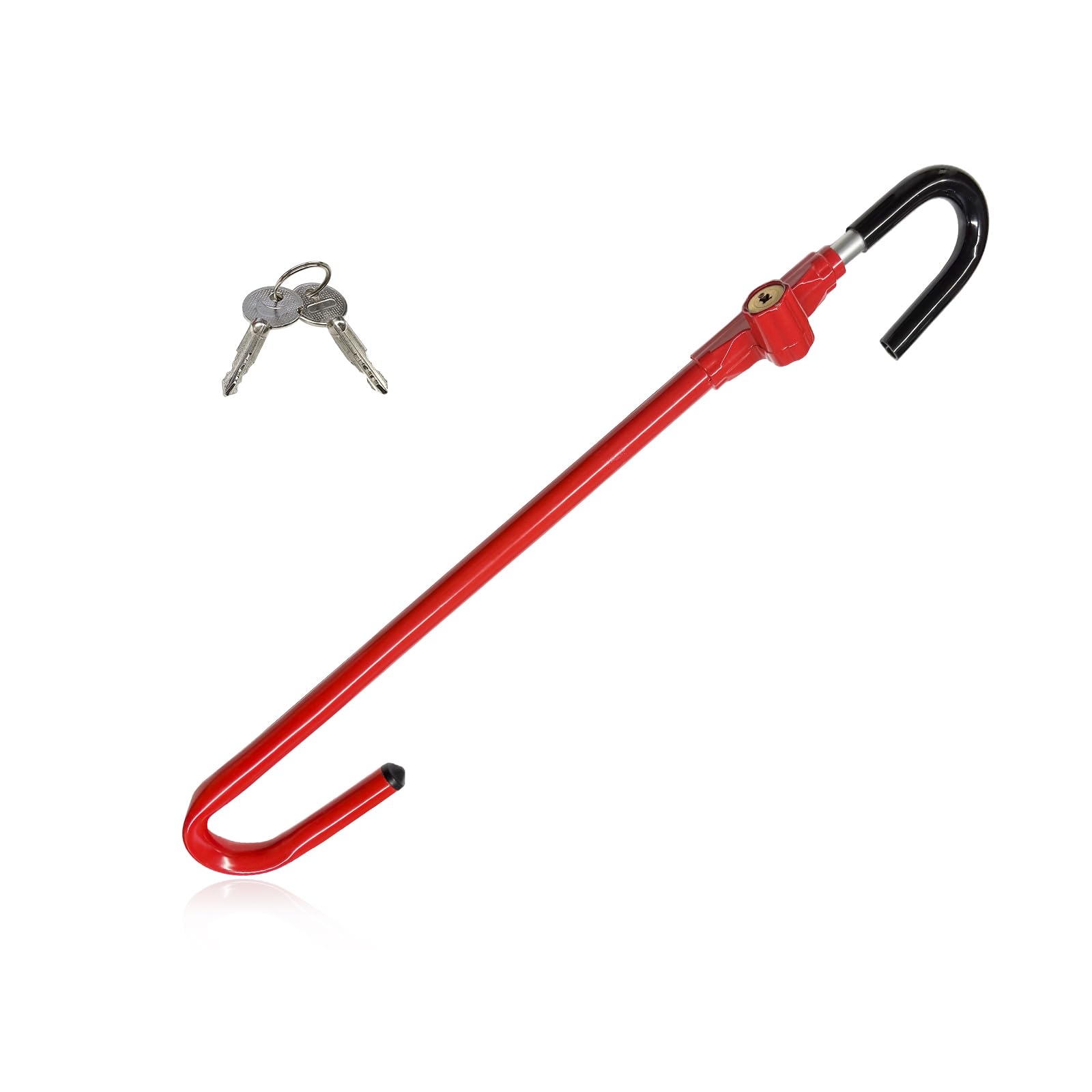 Shmzk Car Steering Wheel Lock, Anti-Theft Car Device Steering Wheel Pedal Brake Lock With Keys, Adjustable Security Steering Whe