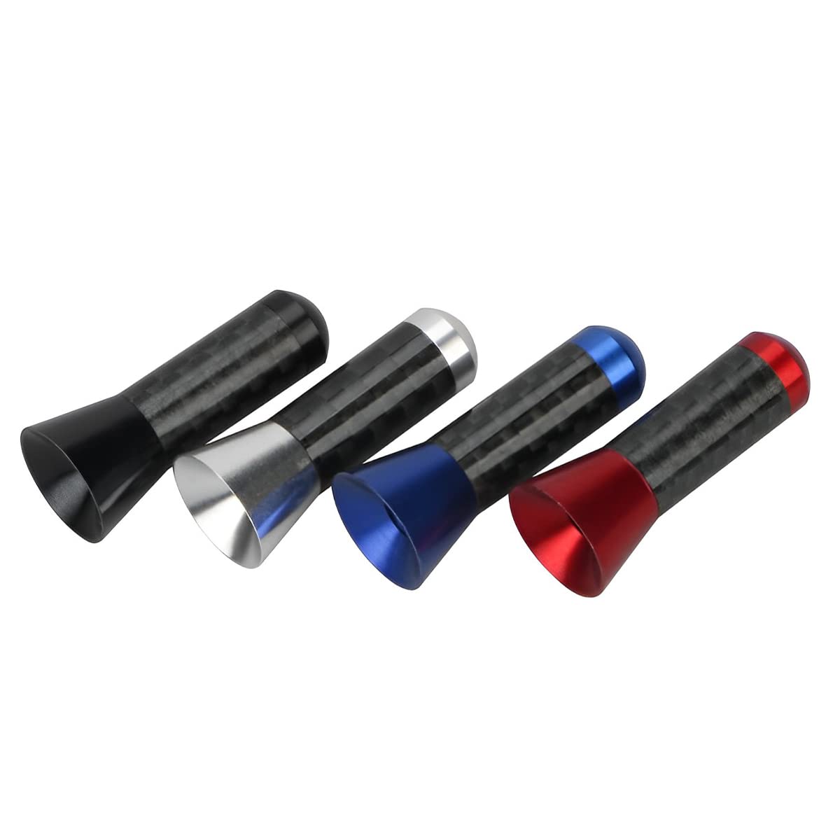 Car Short Antenna, 3.5Cm Aerial Universal Car Stubby Antenna, Carbon Fiber Car Mini Antenna With Aluminum Alloy Threading, Anten