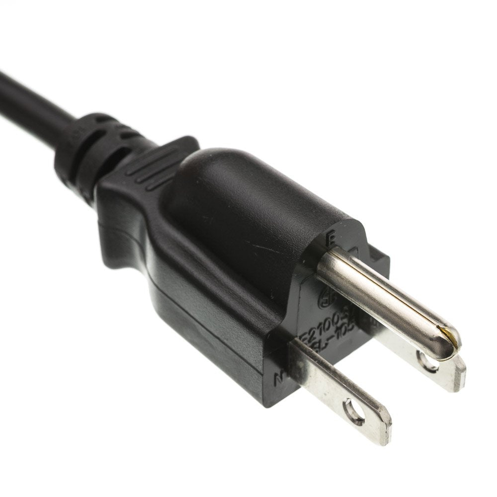 CableWholesale 15 feet Computer/Monitor Power Cord, C13 Female to NEMA 5 15P Male Plug, 3 Pin, 18 AWG, SVT, 10 Amp, C13 to Nema 5 15P Power Cable for PC/Monitor, Black