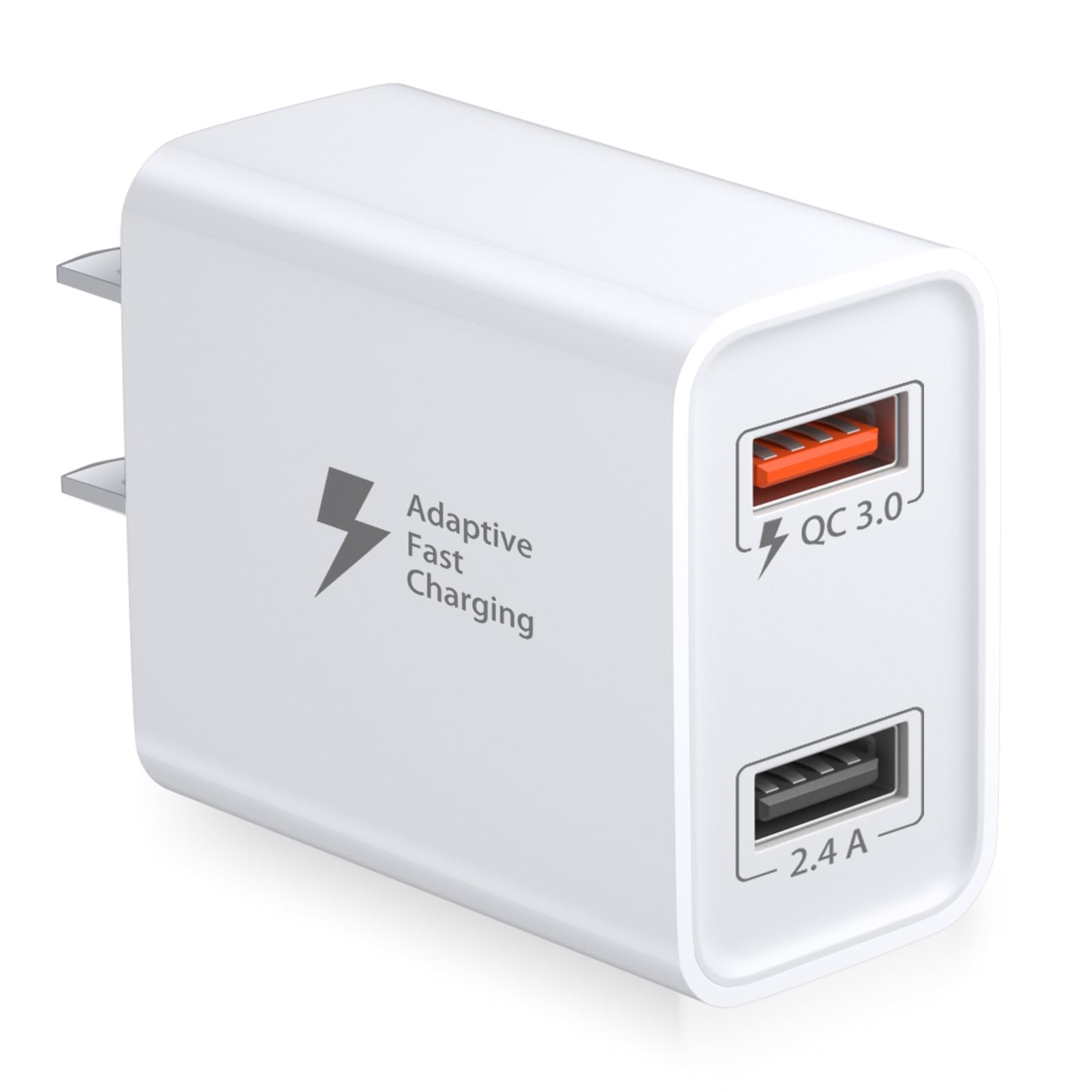 Dual Usb Wall Charger 30W, Costyle Quick Fast Charger 3.0 Power Adapter & 5V 2.4A Usb Charger Block Compatible Galaxy S23 S22 S2