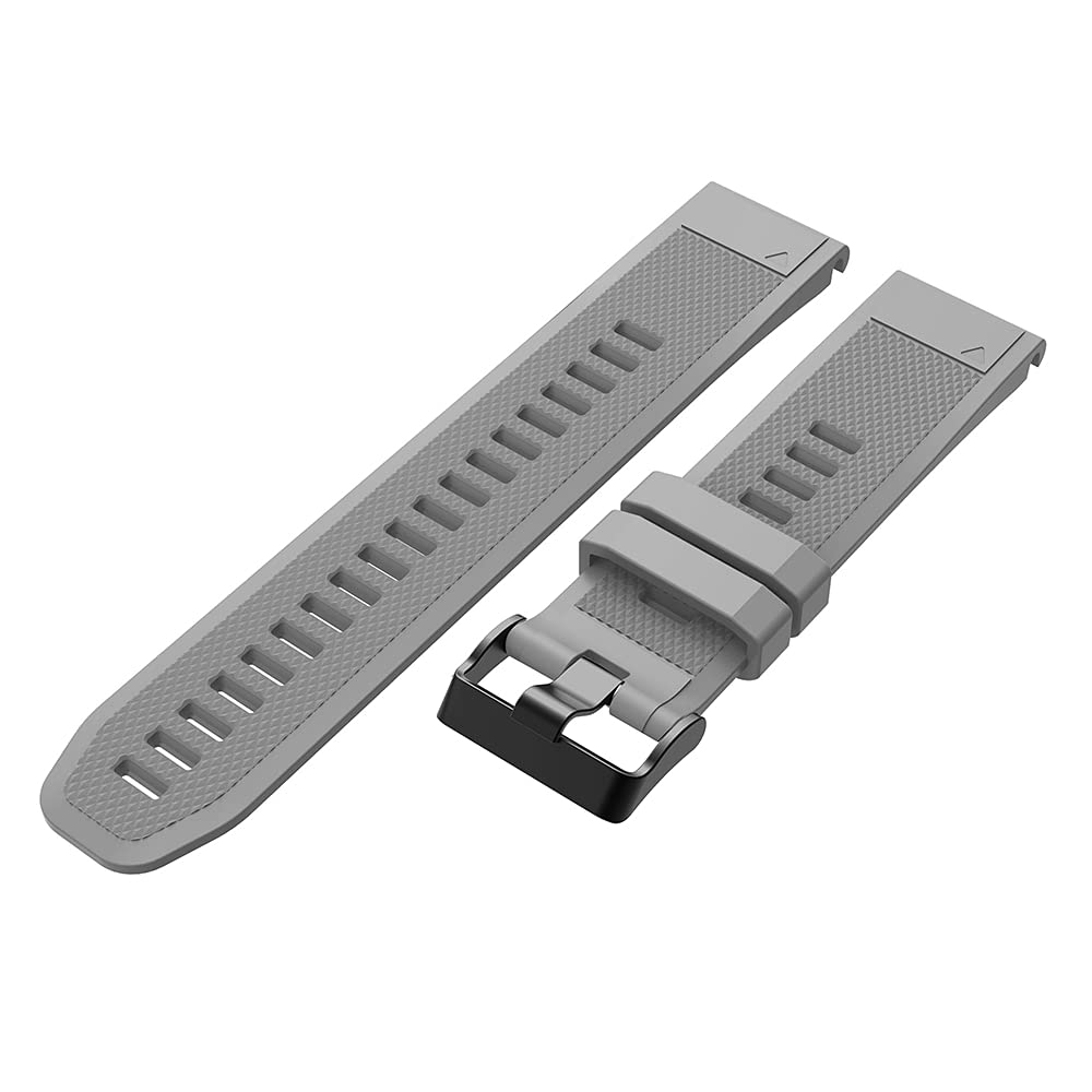 Reyda Silicone Band Compatible With Garmin Fenix 7/7 Pro/6/6 Pro/5/5 Plus, 22Mm Quick Fit Watch Band Silicone Bracelet Sport Wri