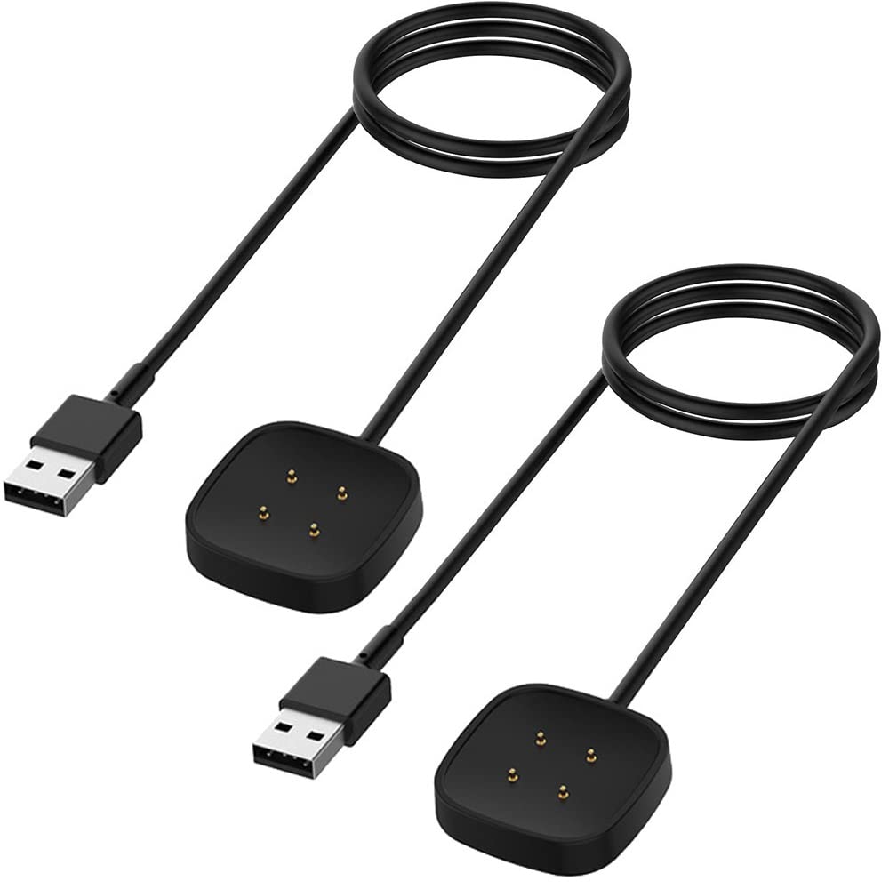 Charger for Fitbit Versa 4/Versa 3/Sense 2/Sense, Replacement Charging Cable Cord Magnetic Dock Stand for Fitbit Sense 1/2, Vers
